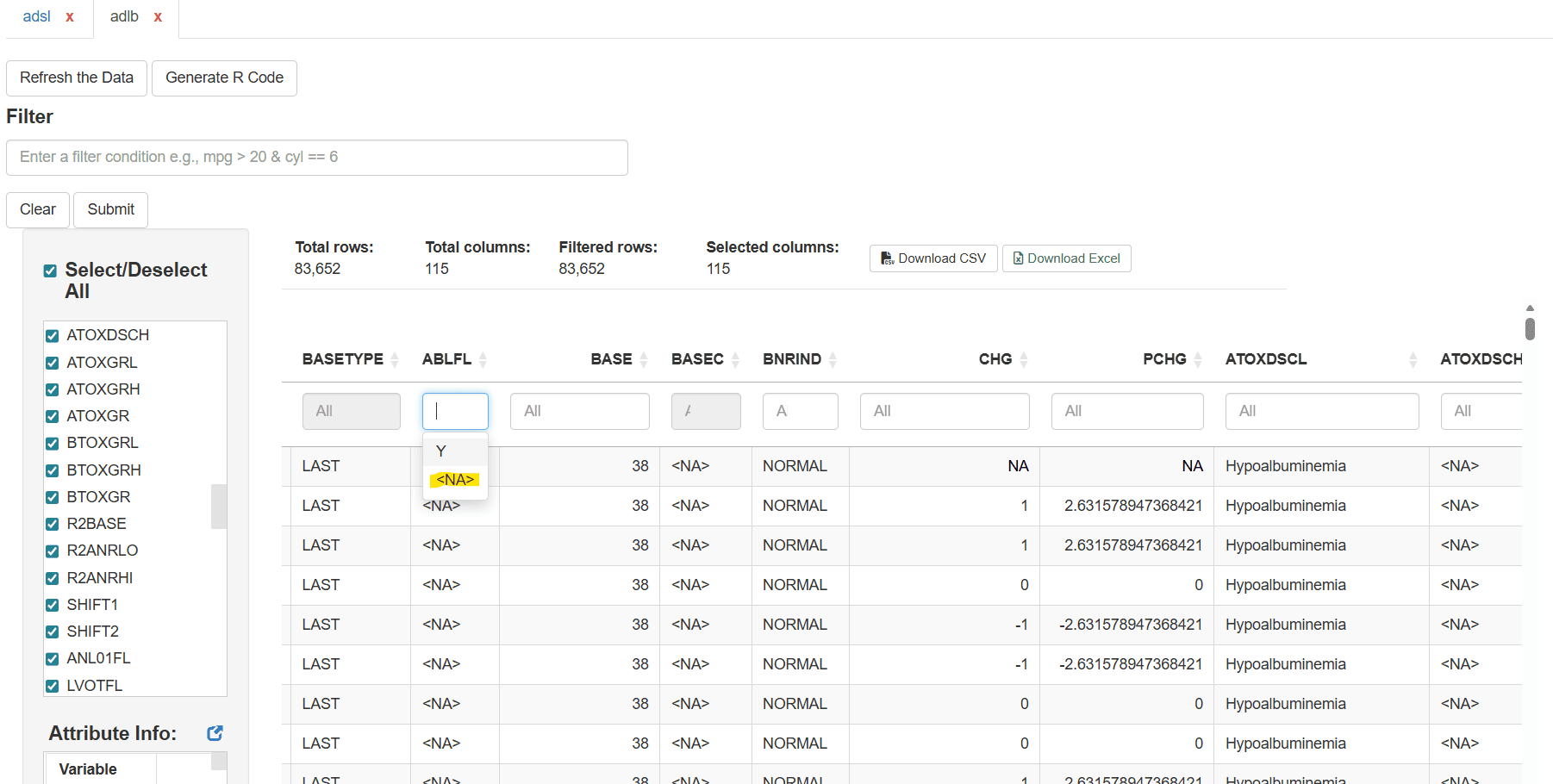 dataviewR import panel